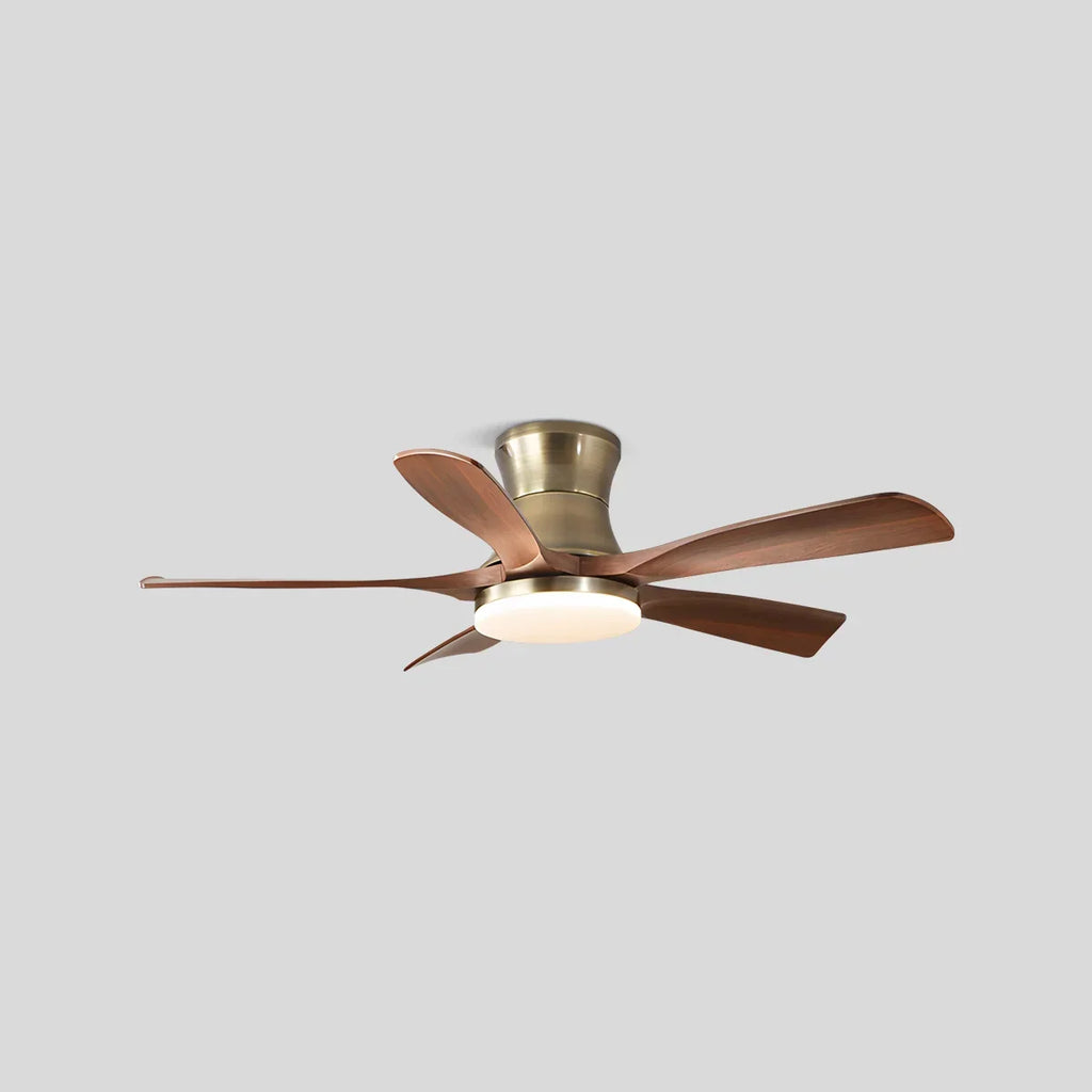 Moderner Deckenventilator mit 5 Flügeln, Licht und Fernbedienung | Desfino