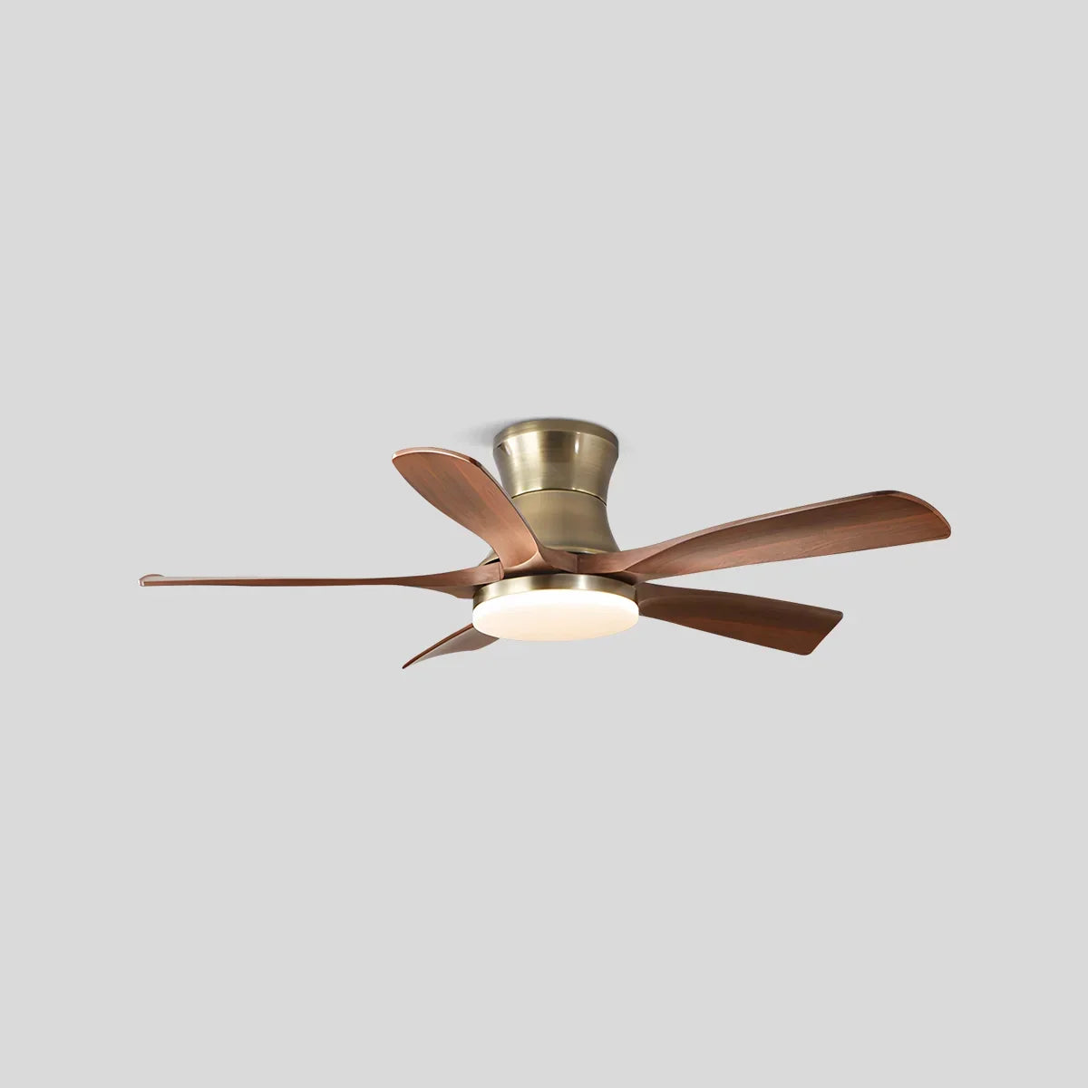 Moderner Deckenventilator mit 5 Flügeln, Licht und Fernbedienung | Desfino