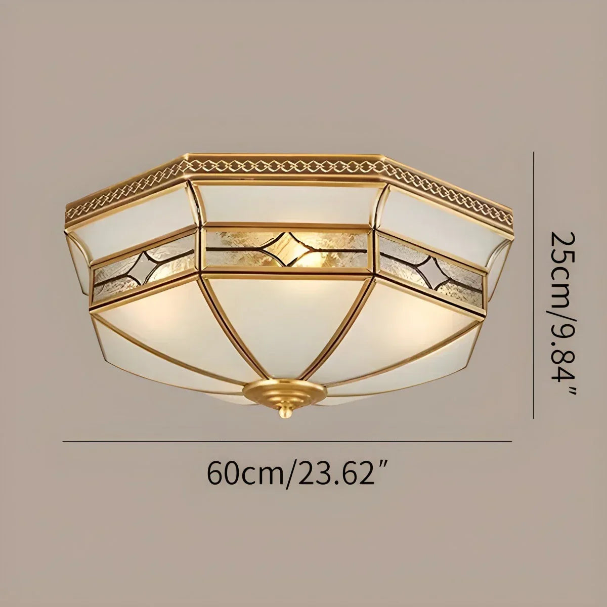 European Retro Glass Ceiling Light | Desfino