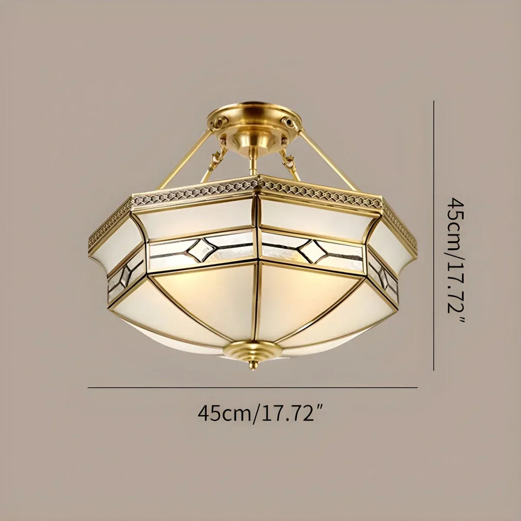 European Retro Glass Ceiling Light | Desfino