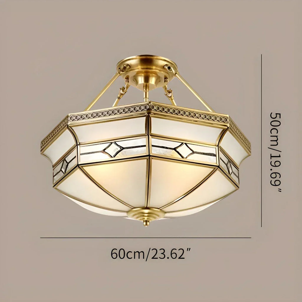European Retro Glass Ceiling Light | Desfino