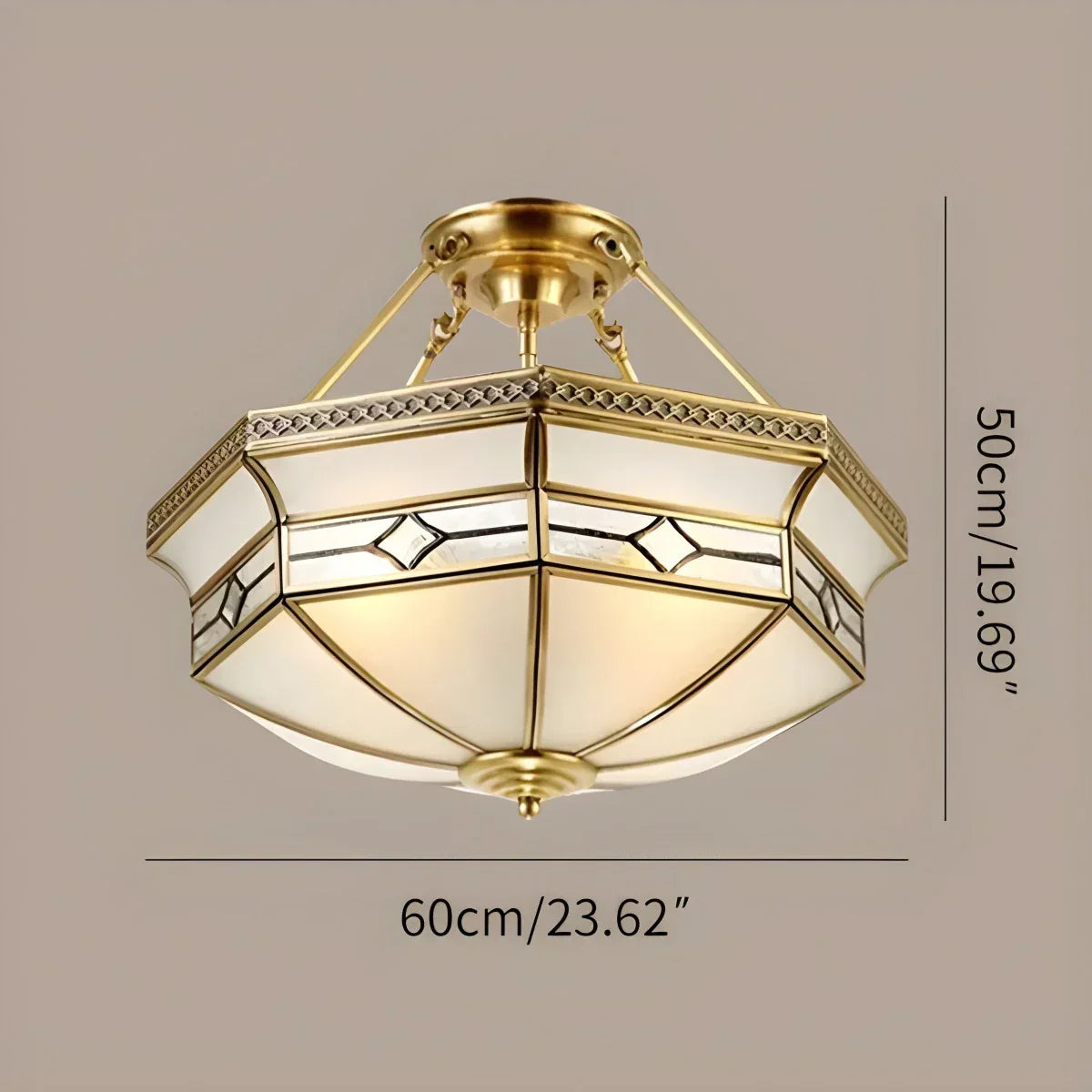 European Retro Glass Ceiling Light | Desfino