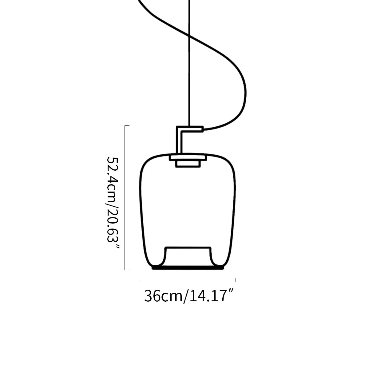 Nordische minimalistische Glas-Pendelleuchte | Desfino