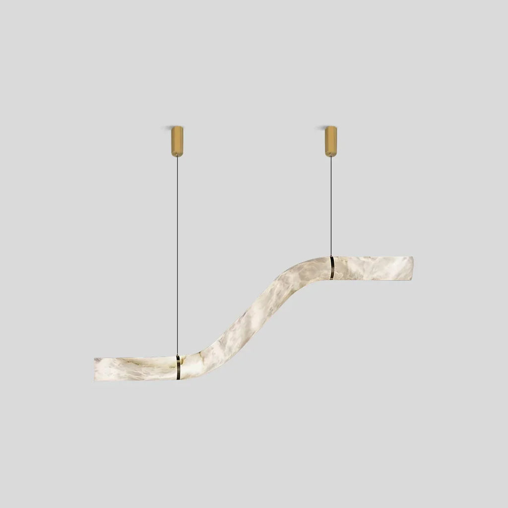 Minimalist Linear Spanish Alabaster Pendant Light | Desfino