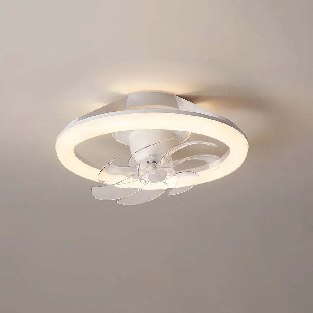 Kreative runde LED-Deckenventilatorleuchte | Desfino
