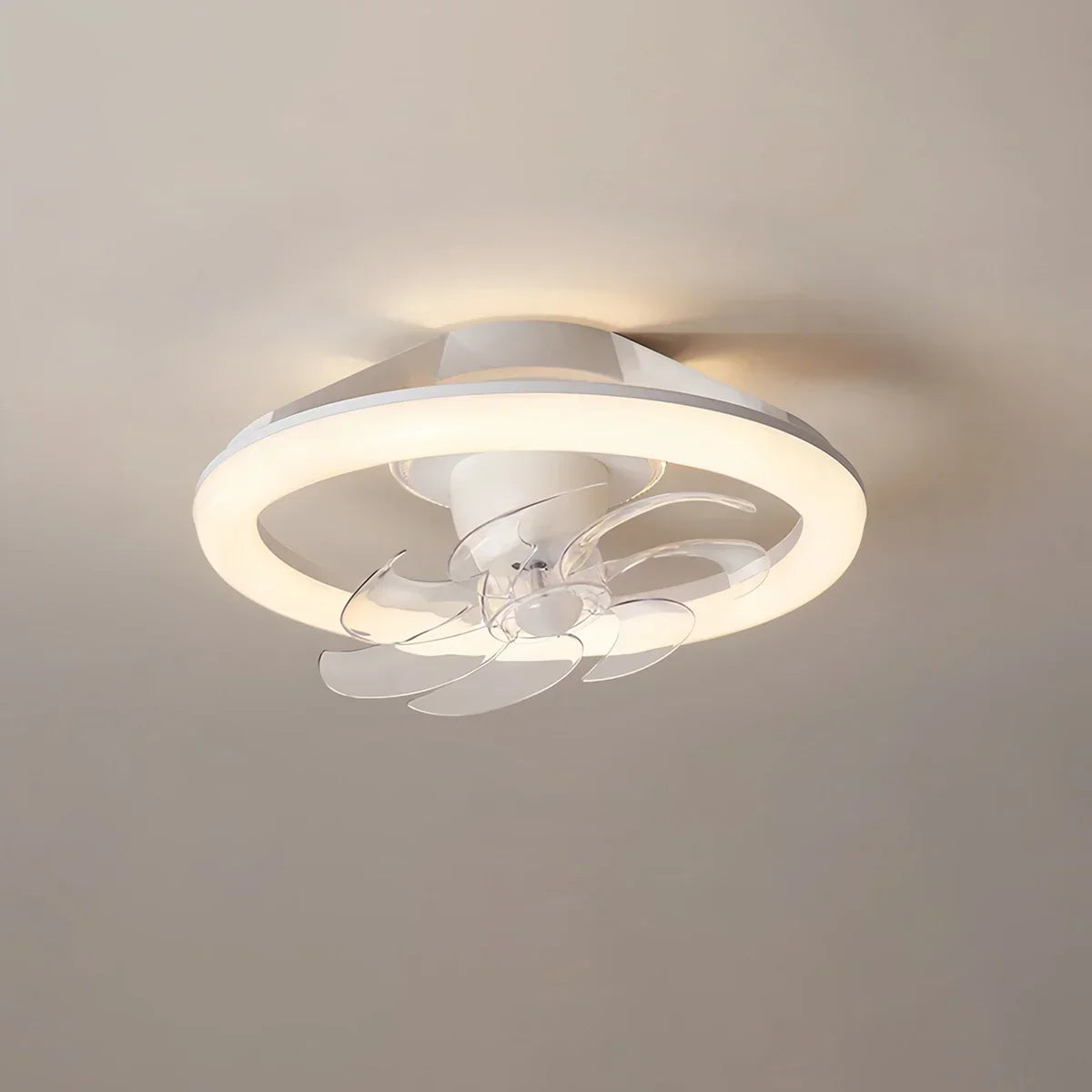 Kreative runde LED-Deckenventilatorleuchte | Desfino