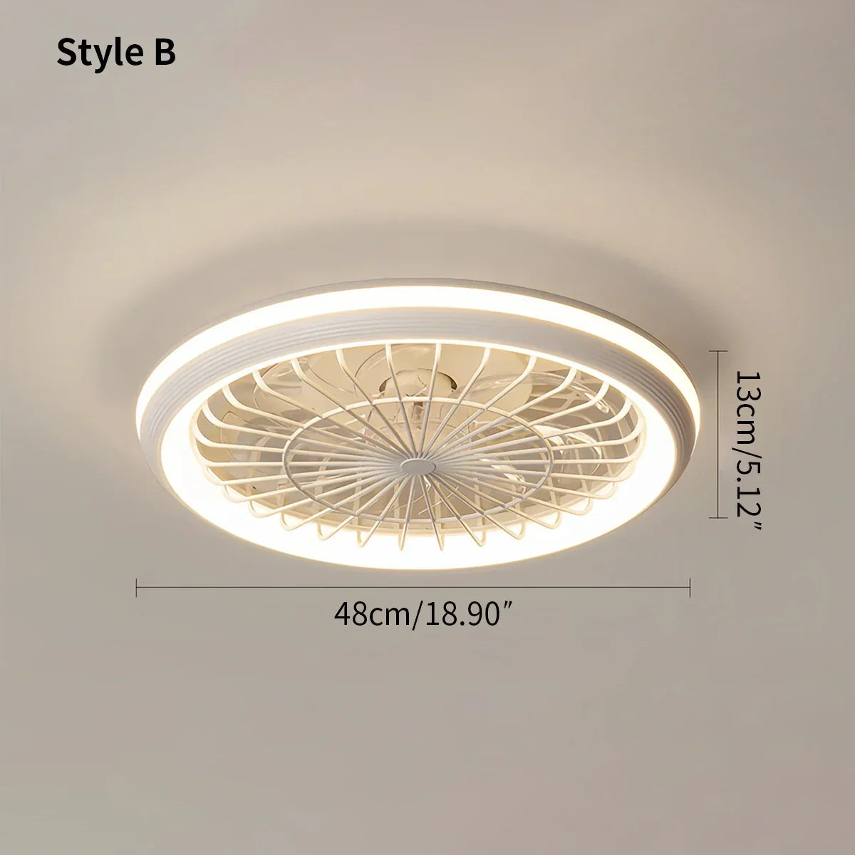 Modern Round LED Ceiling Fan Light for Bedroom | Desfino