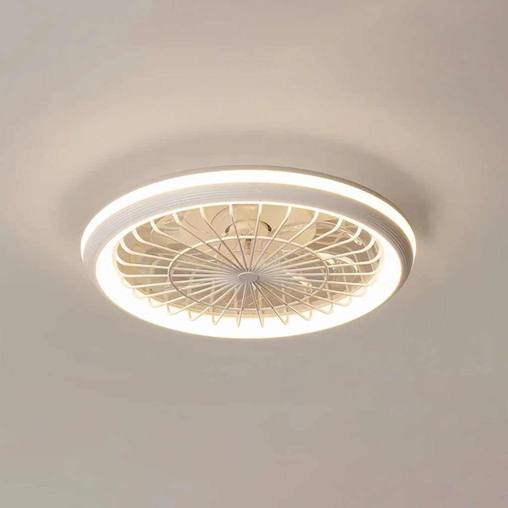 Modern Round LED Ceiling Fan Light for Bedroom | Desfino