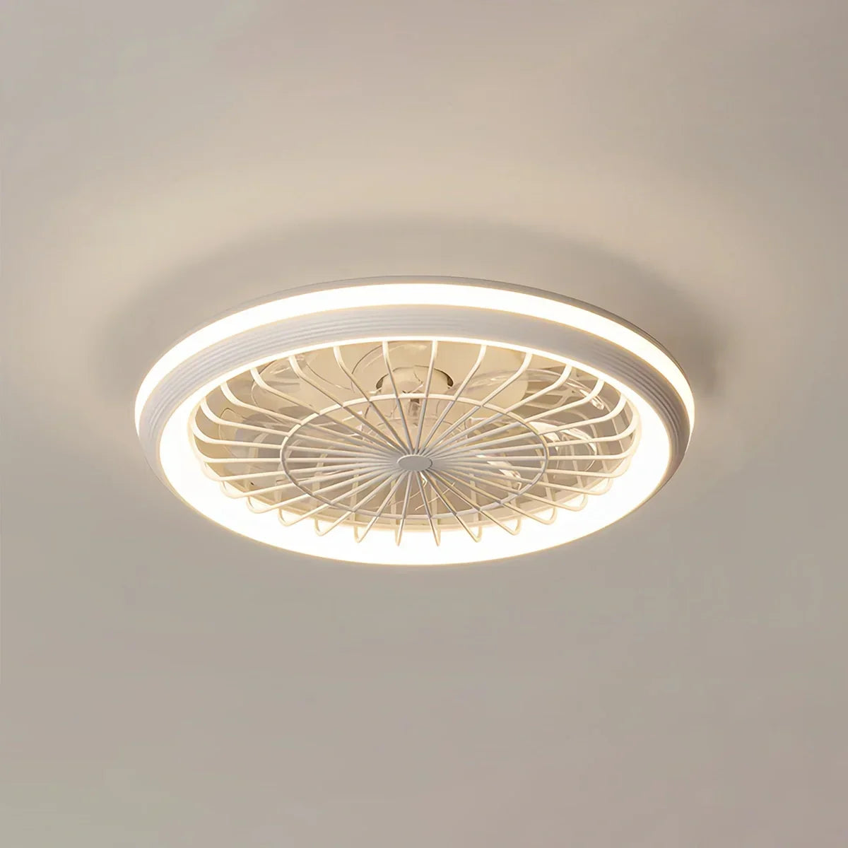 Modern Round LED Ceiling Fan Light for Bedroom | Desfino