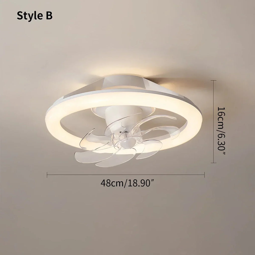 Kreative runde LED-Deckenventilatorleuchte | Desfino