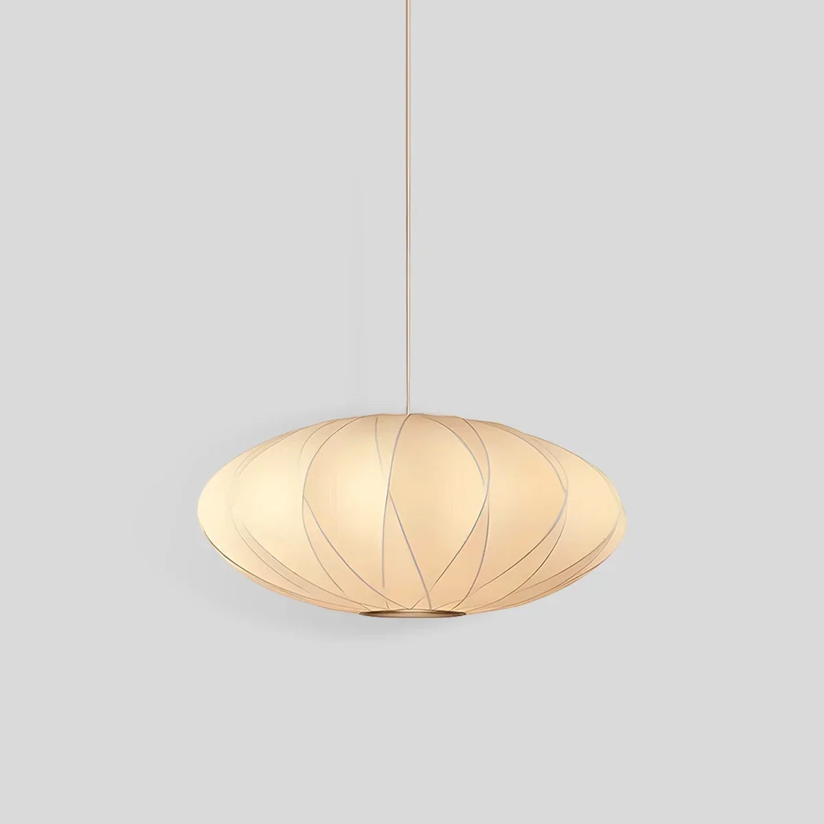 Vintage-LED-Pendelleuchte aus Seide in Laternenform | Desfino