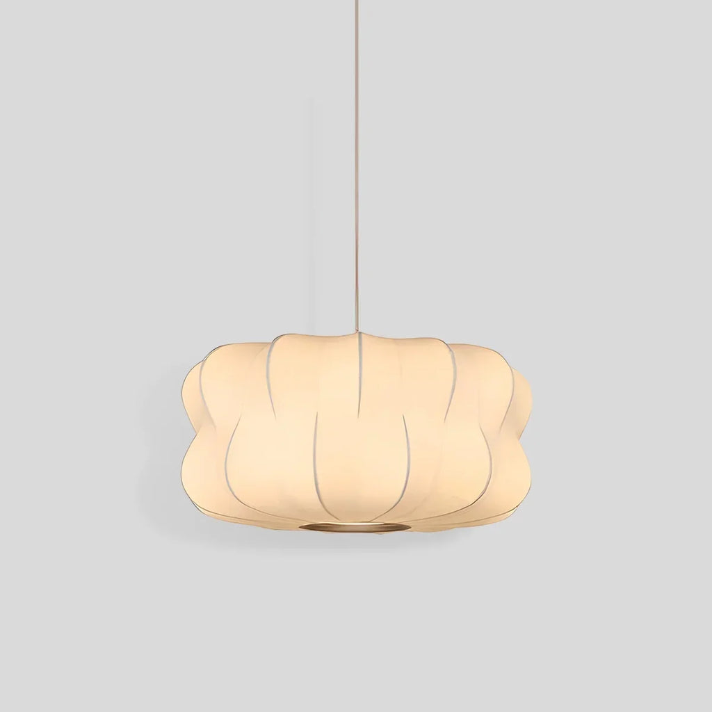 Vintage-LED-Pendelleuchte aus Seide in Laternenform | Desfino