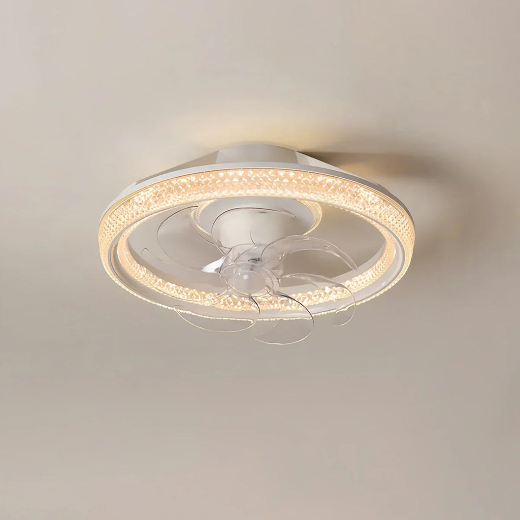 Kreative runde LED-Deckenventilatorleuchte | Desfino