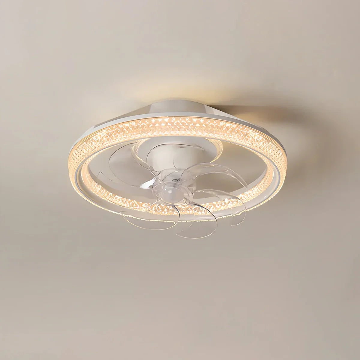 Kreative runde LED-Deckenventilatorleuchte | Desfino