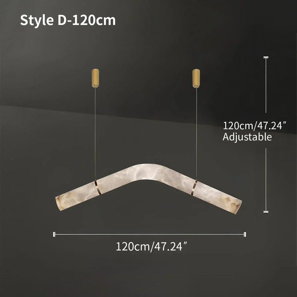 Minimalist Linear Spanish Alabaster Pendant Light | Desfino
