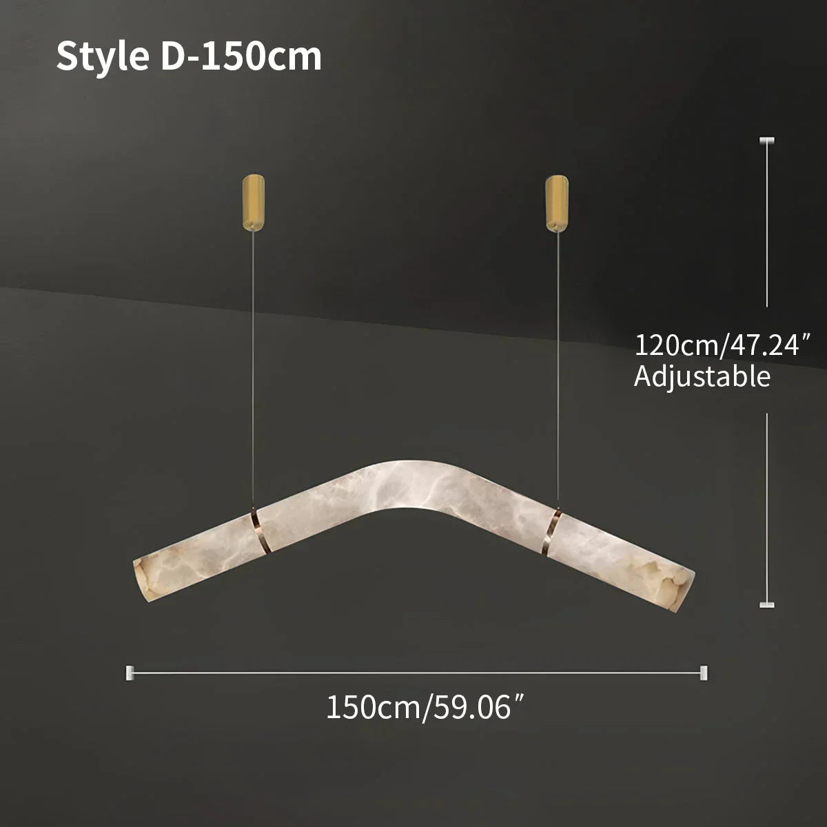 Minimalist Linear Spanish Alabaster Pendant Light | Desfino
