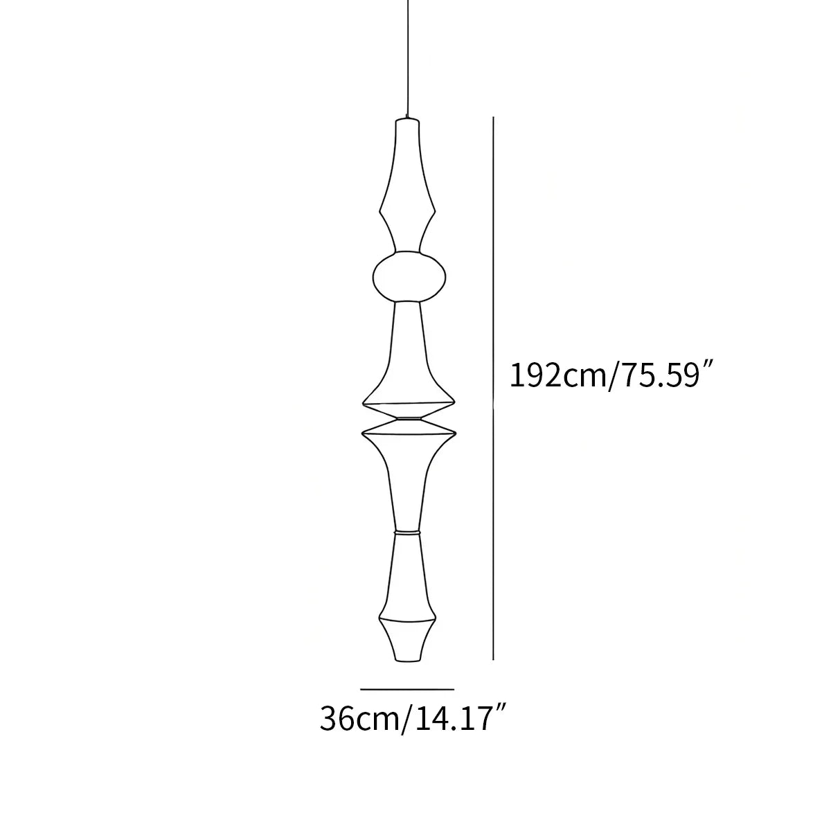 Washi Paper Corner Pendant Light for High Ceilings | Desfino