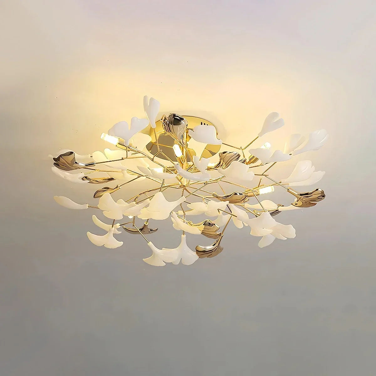 Ginkgo Rotating Ceiling Lamp for Bedroom | Desfino