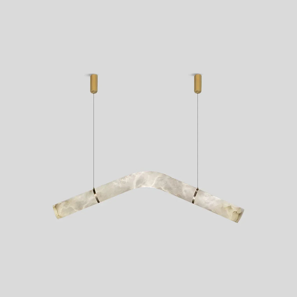 Minimalist Linear Spanish Alabaster Pendant Light | Desfino