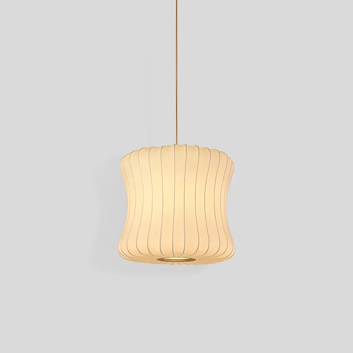 Vintage-LED-Pendelleuchte aus Seide in Laternenform | Desfino