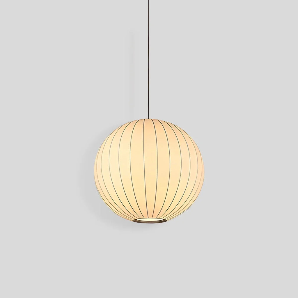 Vintage-LED-Pendelleuchte aus Seide in Laternenform | Desfino