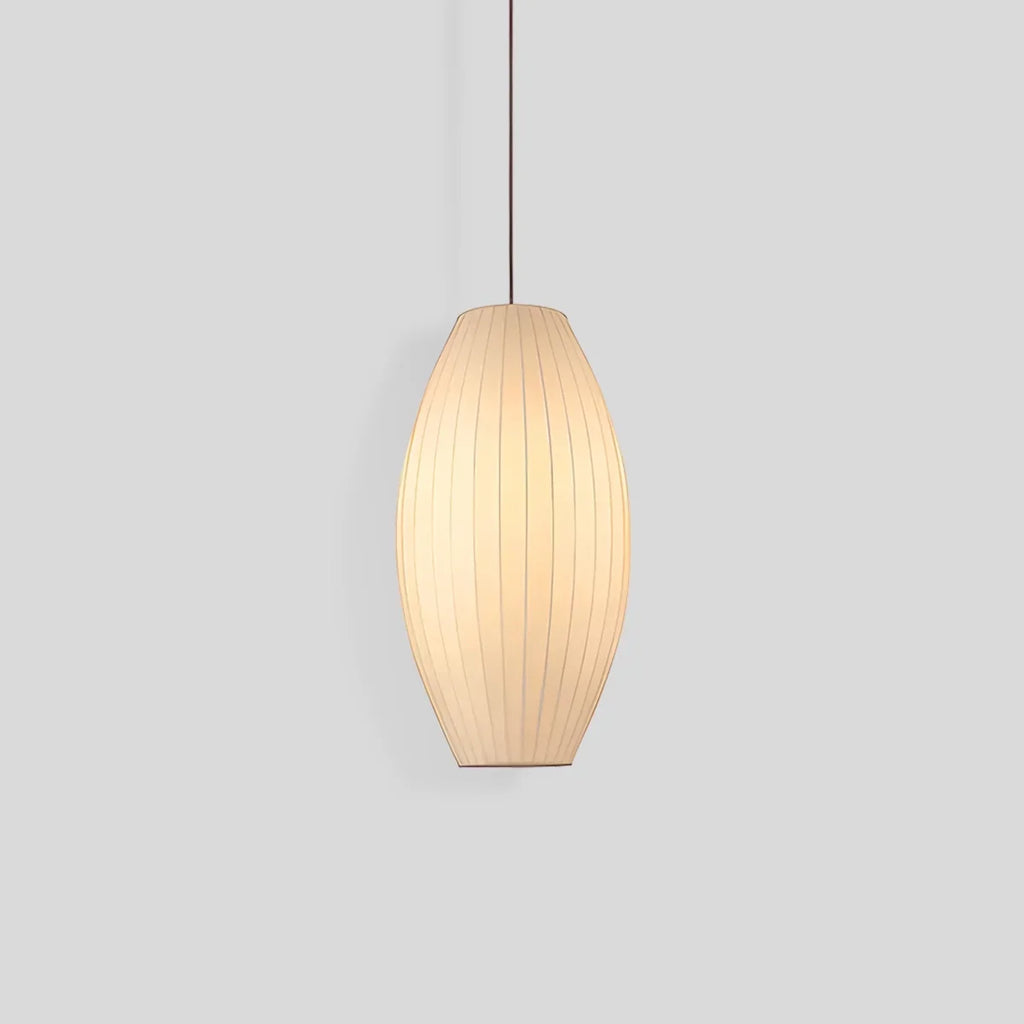 Vintage-LED-Pendelleuchte aus Seide in Laternenform | Desfino
