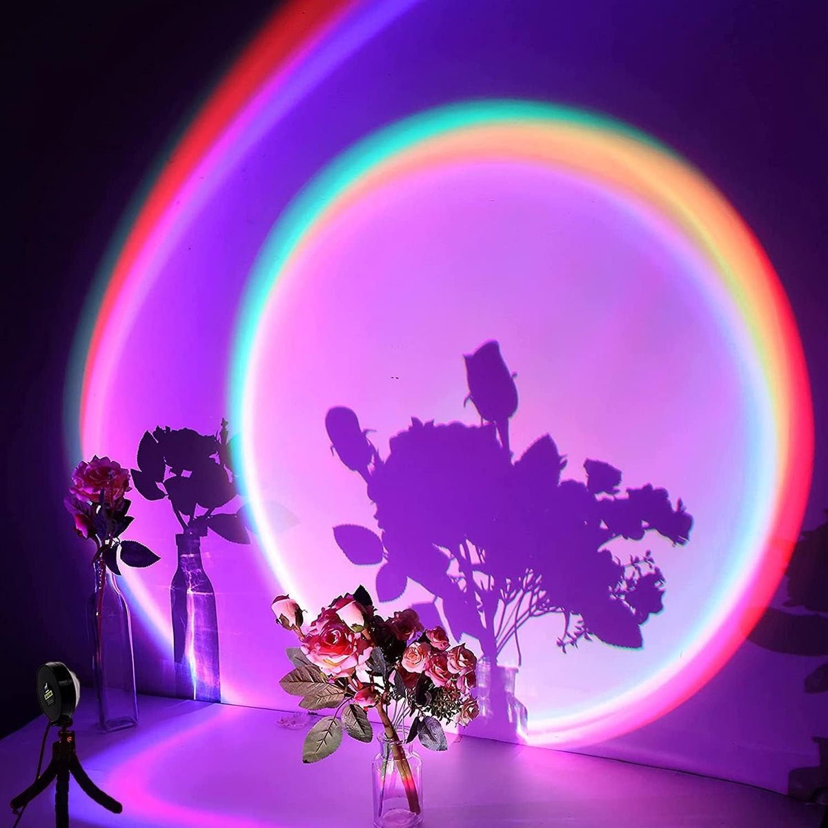 AuroraGlow サンセットアンビエントUSBランプ - 回転式HDライト投影 - Desfino