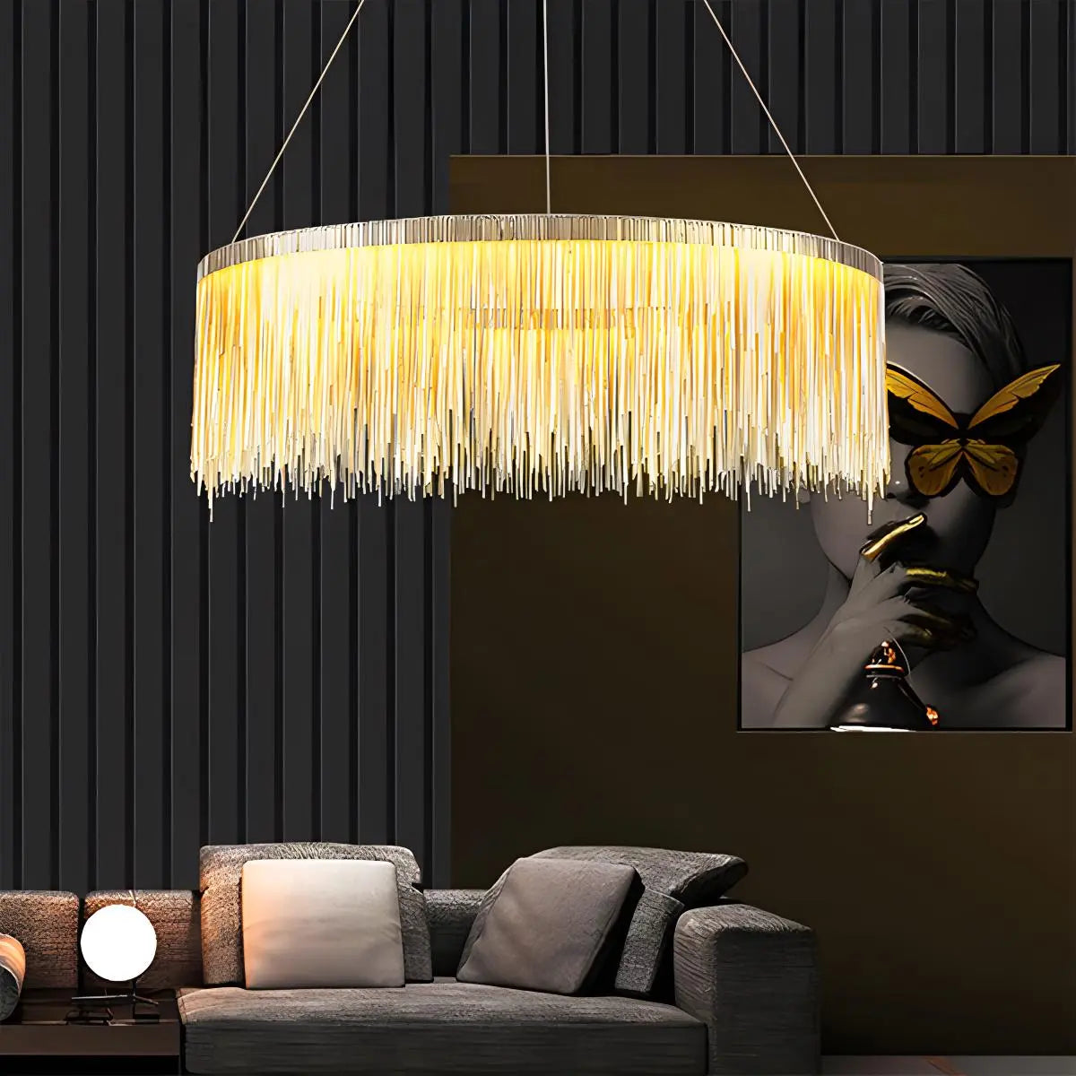 Moderner Kronleuchter mit Quasten im Art-déco-Stil | Desfino