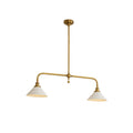 Candeeiro suspenso de vidro vintage AstraVex — Abat-jour branco, design de duas lâmpadas - Desfino