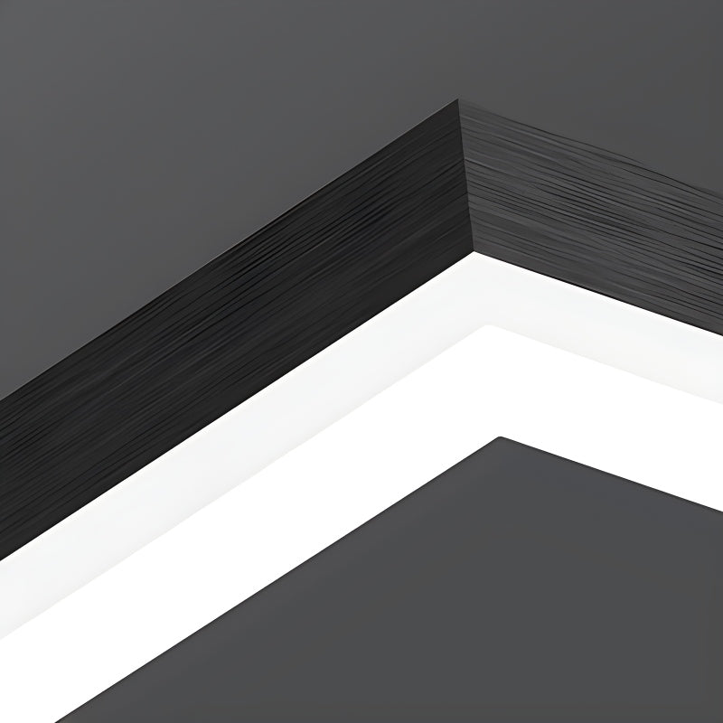 Modern Black Tiered Rectangular Chandelier | Desfino