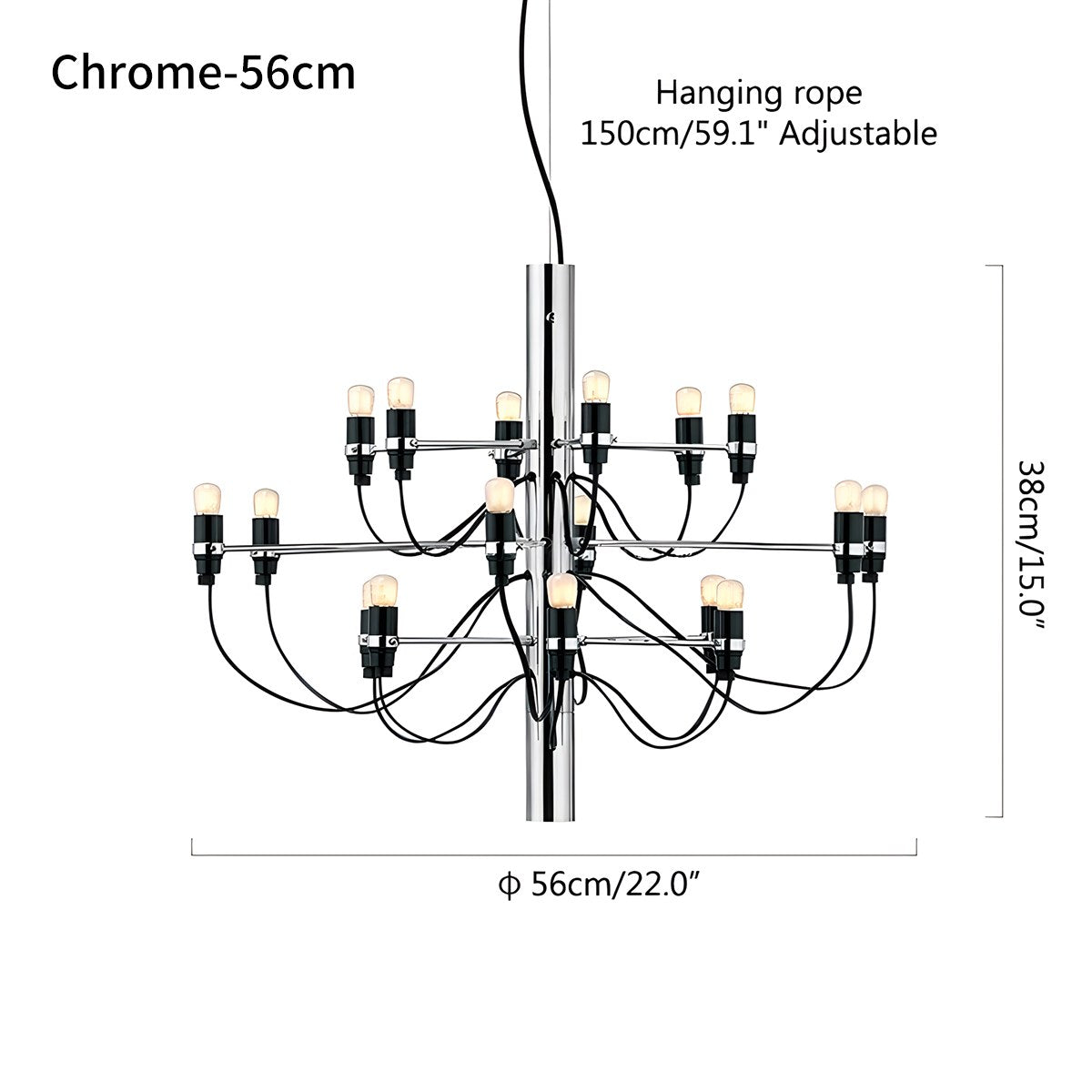 Tiered Modern Candle Chandelier | Desfino