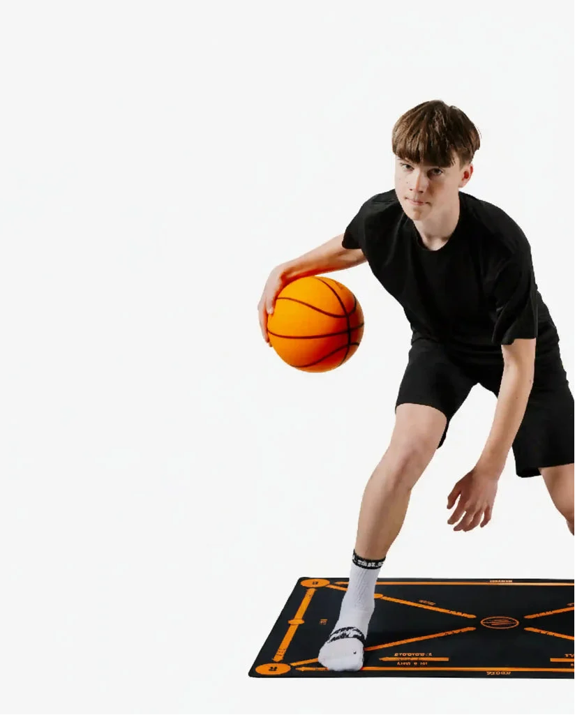 Basketball-Trainingsset — lautloses Dribbling, Matte & rutschfeste Socken | Desfino
