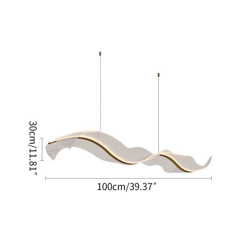 Modern LED Wave Acrylic Chandelier | Desfino