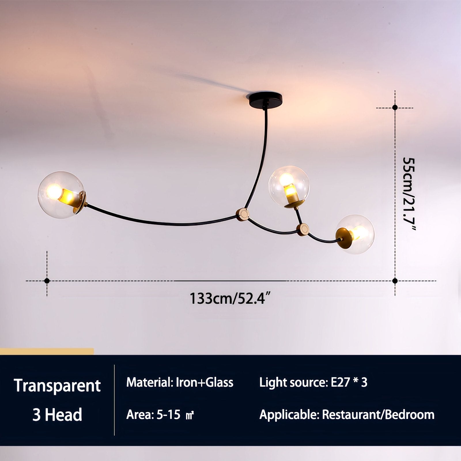 Minimalist Sputnik Globe Glass Chandelier | Desfino