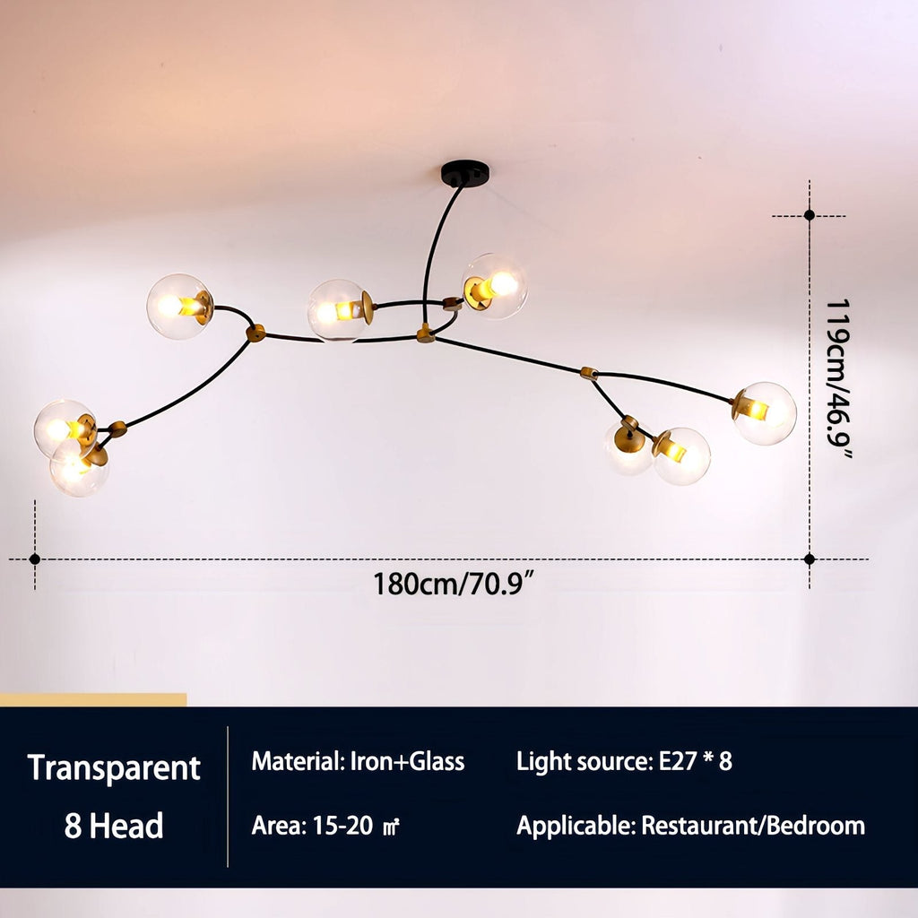 Minimalist Sputnik Globe Glass Chandelier | Desfino