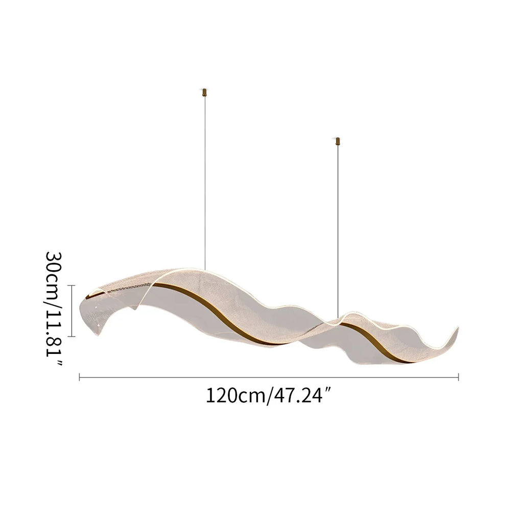 Modern LED Wave Acrylic Chandelier | Desfino