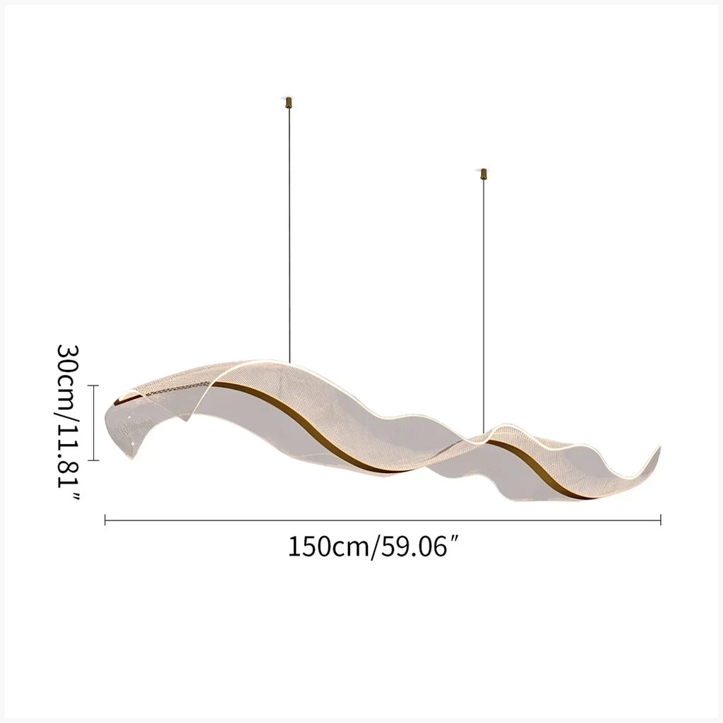 Modern LED Wave Acrylic Chandelier | Desfino