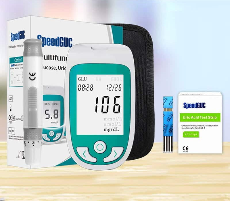 AstraGuard 3-in-1 Health Monitor — 7-sec Glucose, Cholesterol & Uric Acid - Desfino