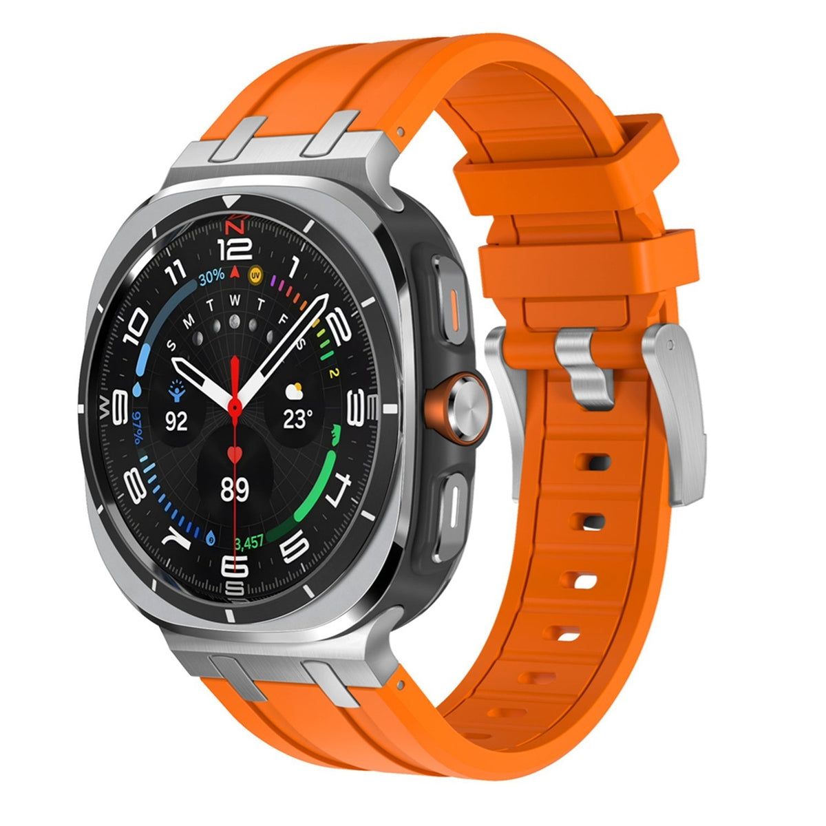 Bracelete de substituição em silicone Vellaro para Samsung Watch Ultra — Fivela de pino - Desfino
