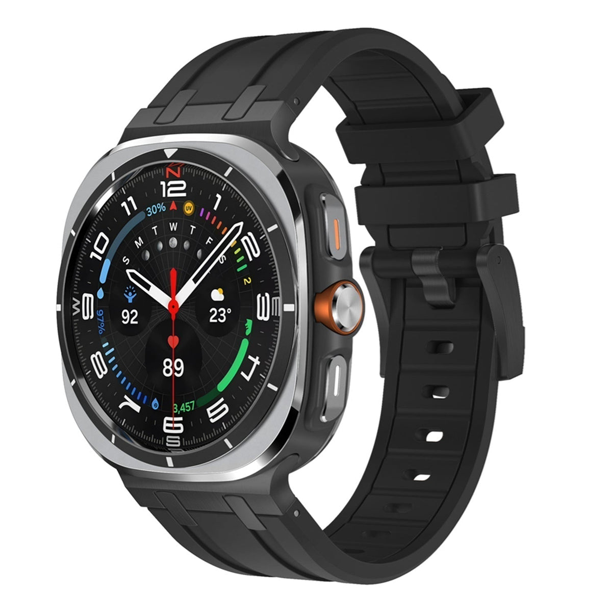 Bracelete de substituição em silicone Vellaro para Samsung Watch Ultra — Fivela de pino - Desfino