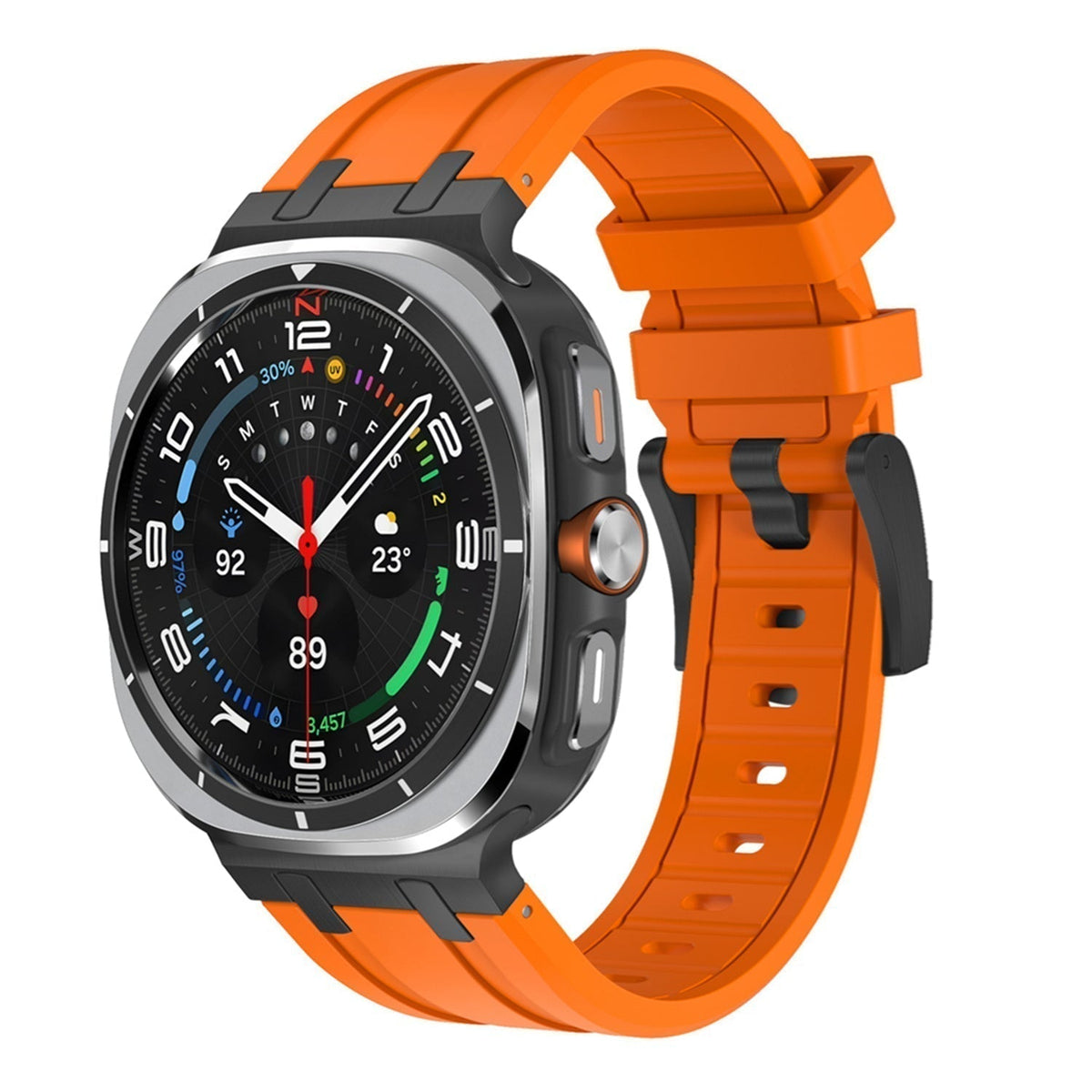 Bracelete de substituição em silicone Vellaro para Samsung Watch Ultra — Fivela de pino - Desfino