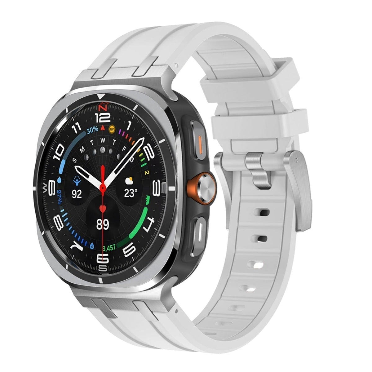 Bracelete de substituição em silicone Vellaro para Samsung Watch Ultra — Fivela de pino - Desfino