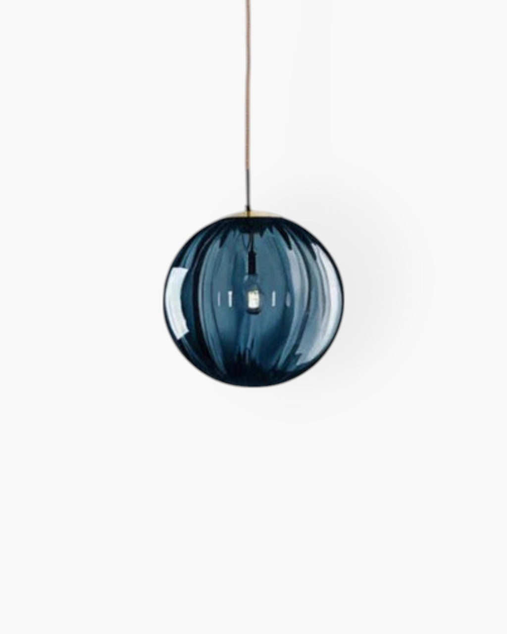 VeraLux pendellampe i ravfarvet glas — Vintage 3000K varm hvid glød - Desfino