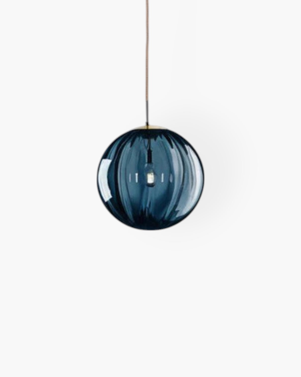 VeraLux pendellampe i ravfarvet glas — Vintage 3000K varm hvid glød - Desfino