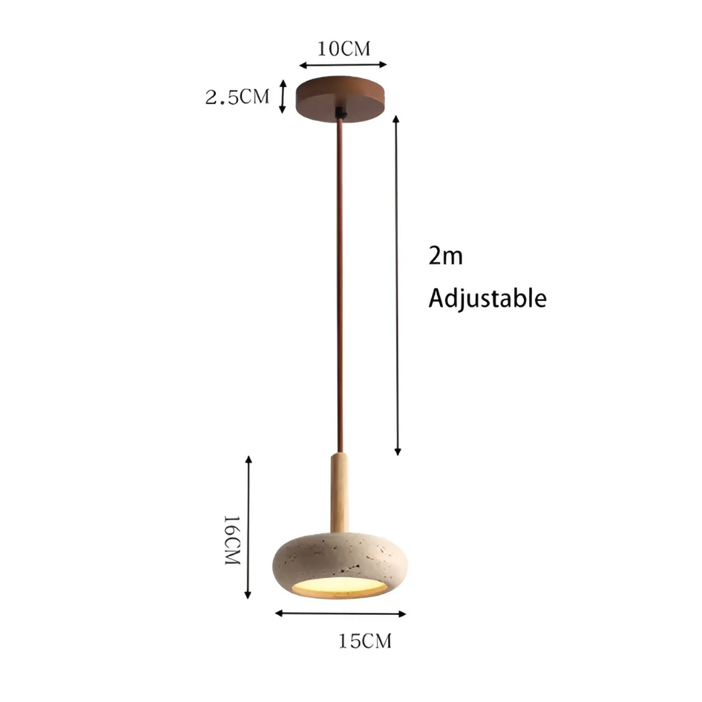Kibo LED-hänglampa — justerbar 2 m sladd, japansk retrodesign - Desfino