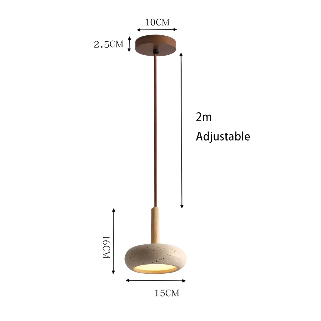 Kibo LED-hänglampa — justerbar 2 m sladd, japansk retrodesign - Desfino