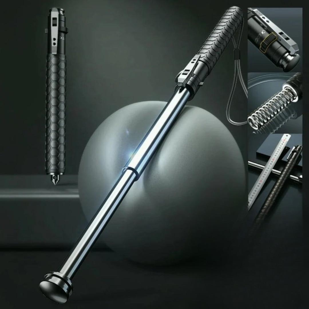 Automatic Self-Defense Stick — One-Click Extension, Anti-Slip Grip - Desfino