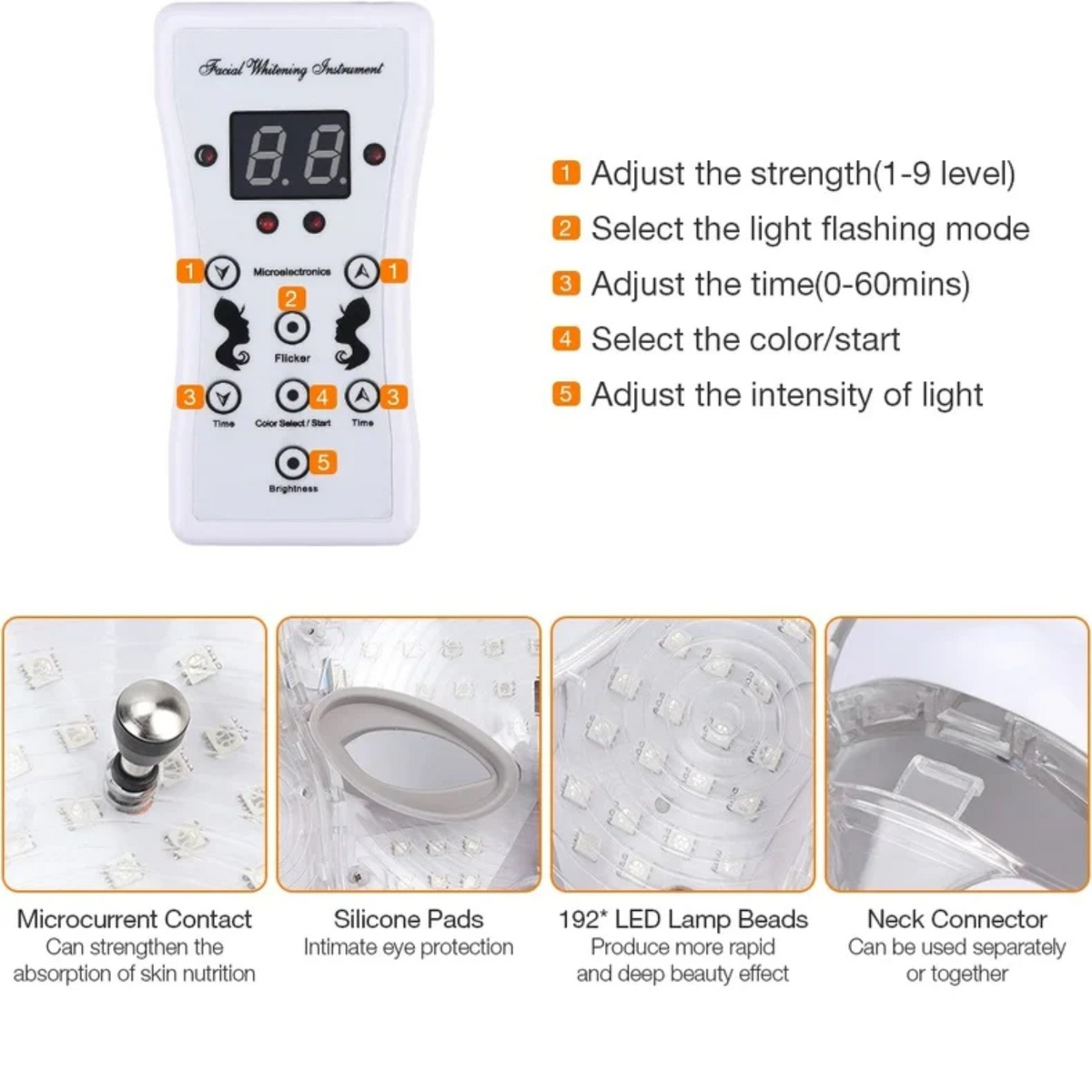 AstraGlow 7-Color LED Photon Mask — Neck Treatment - Desfino