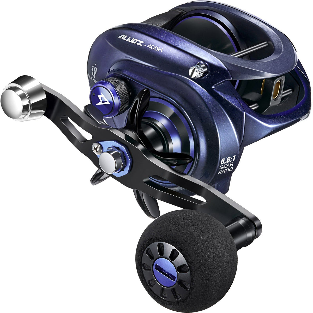 Carrete de baitcasting modelo 400 de Piscifun—Carrete con clic para cebo de agua salada/dulce | Desfino