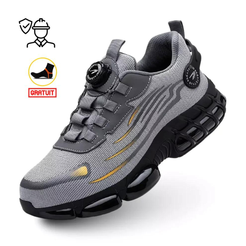 Sapatos de trabalho Ravex com biqueira de aço — Biqueira reforçada, ajuste almofadado - Desfino